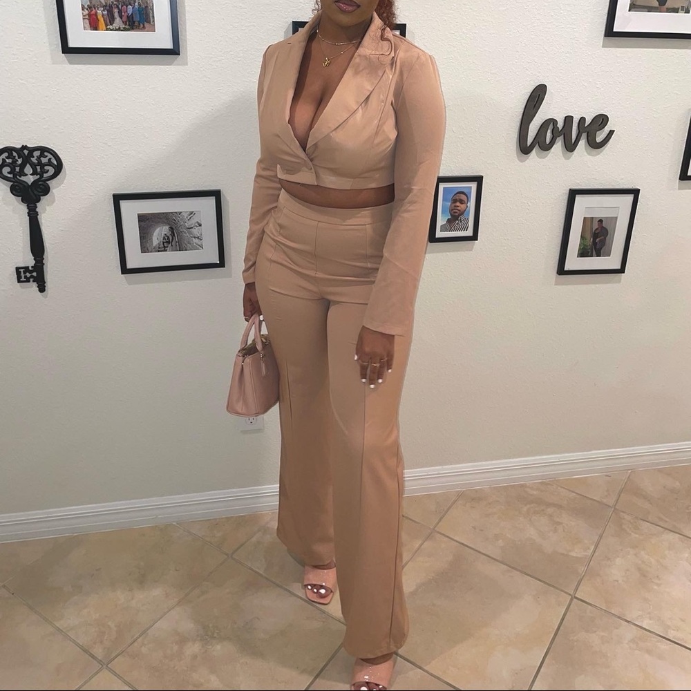 Cropped Blazer Pantsuit